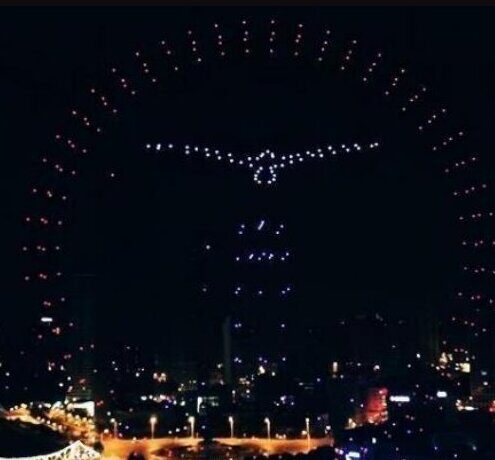 展会 · 第二届世界智能大会 无人机编队画面