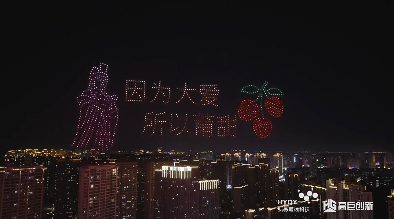 因为大爱 所以莆田 无人机编队画面